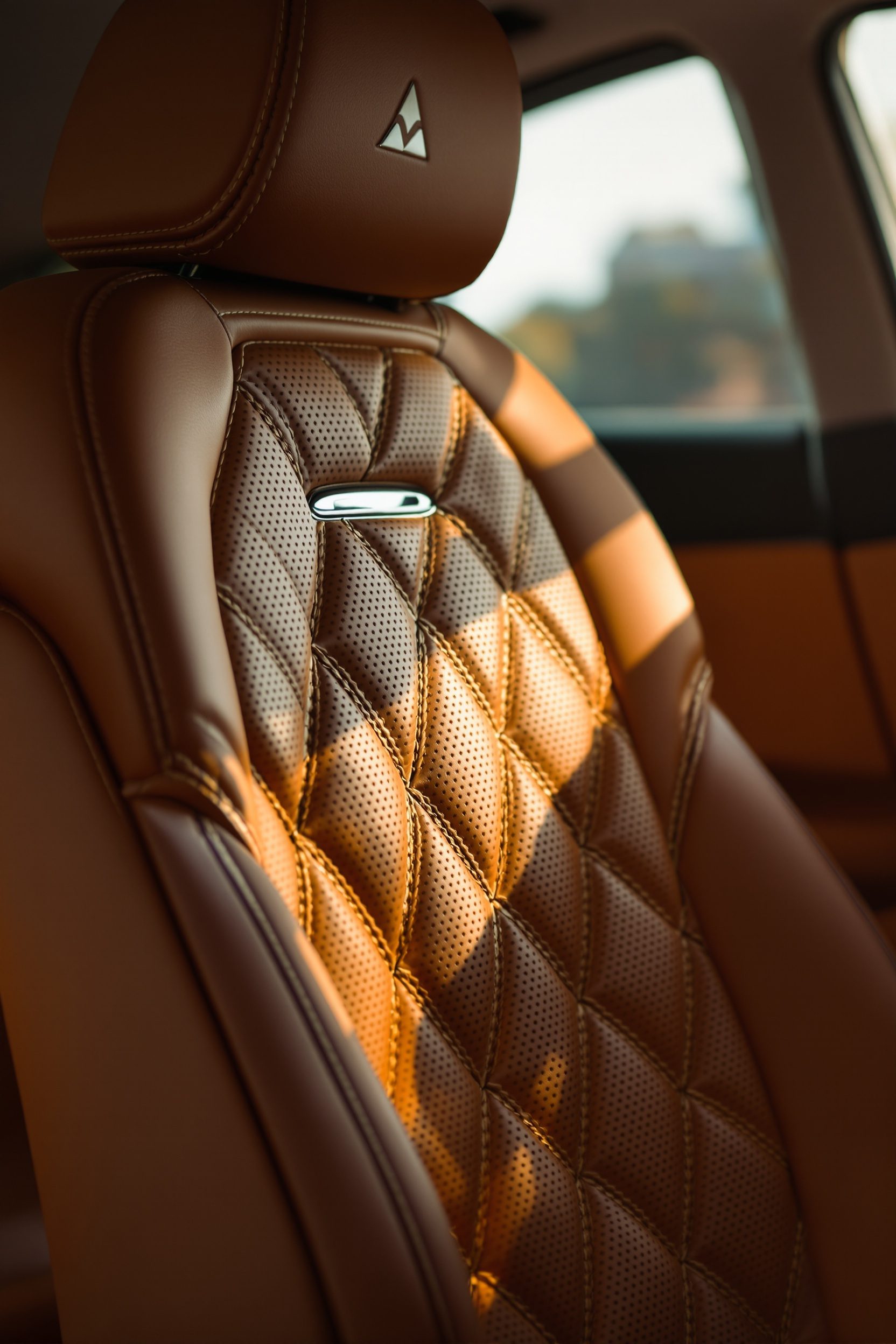 Quilted leather interior detail